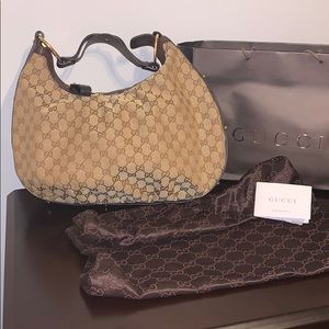 Authentic Gucci hobo monogram bag